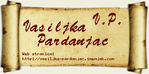 Vasiljka Pardanjac vizit kartica